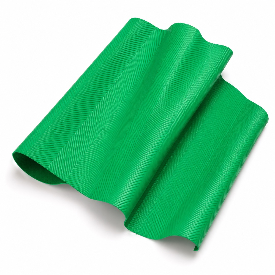 Chevron Embossed Vibrant Green Utility Fabric